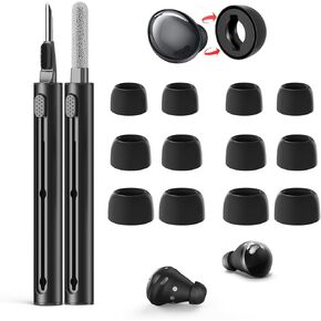 6 Pairs Replacement Ear Tips for Samsung Galaxy Buds Pro with Cleaning Pen,Replacement Ear Tips with Three Sizes S/M/L,No Silicone Eartips Pain Earbuds Anti-Slip Replacement Ear(Black)