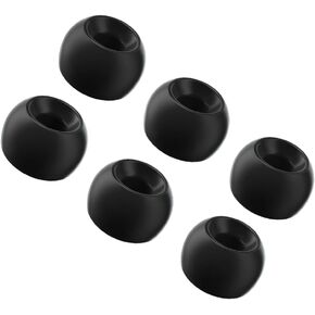 Divinus Velvet Wide Bore Silicone Eartips for 4-6mm Nozzle, Replaceable IEM Earbud Tips with Enhanced Sound Quality and Comfort (M(3 Pairs))
