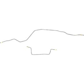 Rear Axle Brake Lines - Fits 97-01 Jeep Cherokee - Stainless - The Stop Shop