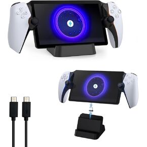 Charging Stand for PS Portal Remote Player, PS Portal Charging Dock with USB-C Charging Cable, Portable Stand for PS Portal. (Black)