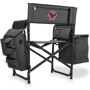 PICNIC TIME NCAA Army Black Knights Fusion Camping Chair with Side Table and Soft Cooler - Beach Chair for Adults - Lawn Chair