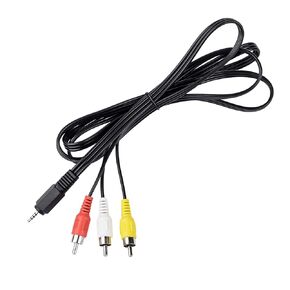 Connector and Terminal 2.5mm Mini Stereo Aux Jack Male to 3 RCA Audio AV Video Equipment | in-Out Cable Plug Component Adapter (1.5m/5ft)
