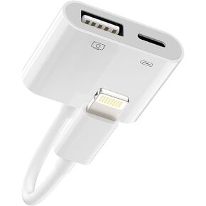 zoyuzan OTG and Charging Port Compatible for Lightning Male to USB3.0 Female Adapter Power Charger Splitter 2.0 Compatible for iPhone 11 12 Xr X 8Plus for iPad,Camera,Card Reader,Mouse,Keyboard,MIDI