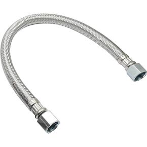 1 Piece 500mm Long Stainless Steel Air Compressor Hose, Stainless Steel Metal Braided Hose, Nut Size 16mm/3/8", Bell Mouth, Suitable for Air Compressors