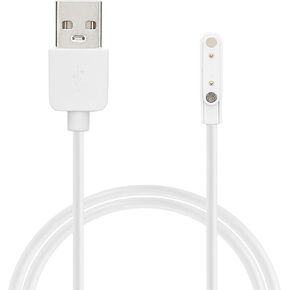 kwmobile USB Cable Charger Compatible with Xplora XGO 2 Cable - Charging Chord for Smart Watch - White