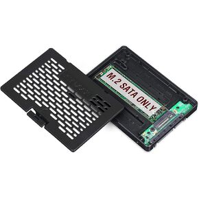 ICY DOCK M.2 SATA SSD (NGFF) to 2.5 Inch SATA III 6Gbps SSD Adapter Hot Swap Enabled (Not NVMe Compatible) - EZConvert MB703M2P-B