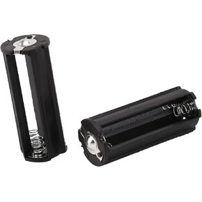 2Pcs Black Battery Holder for 3 x 1.5V AAA Batteries Flashlight Torch Flashlights Handheld Flashlights, Size: 53 x 21mm/ 2.1 x 0.83 inch(L*D)