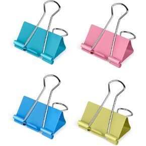 120 Pcs Mini Binder Clips 15mm, Smal Paper Clips Colored for Office