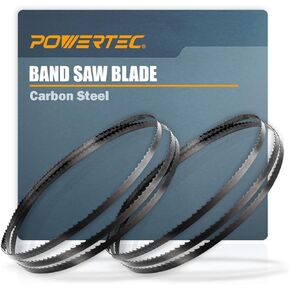 POWERTEC 62 Inch Bandsaw Blades, 1/4" x 14 TPI Band Saw Blades for POWERTEC, Ryobi, Wen, Grizzly, Skil and Sears Craftsman 9" Band Saw for Woodworking, 2 Pack (13136-P2)