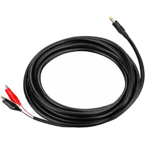 KSK 79-inch Chew Proof Trail Camera Power Cord with Alligator Clips, 4.0x1.7mm DC External Power Cable, Compatible with Tactacam Reveal, X, XB, SK, Wise Eye, Spartan Gocam, etc