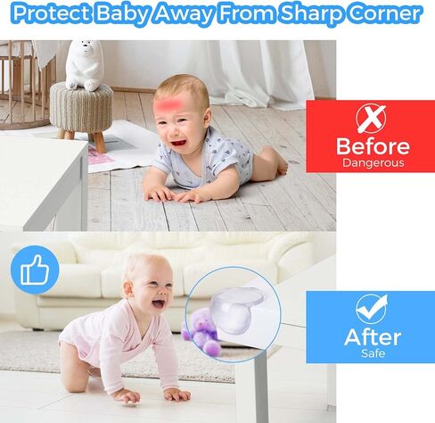 16 Pack Corner Protector Baby, Table Corner Protectors for Baby, Baby Proof Corners and Edges, Furniture Corner Guard & Edge Safety Bumpers, Clear and Transparent (Mixed) in Saudi Arabia