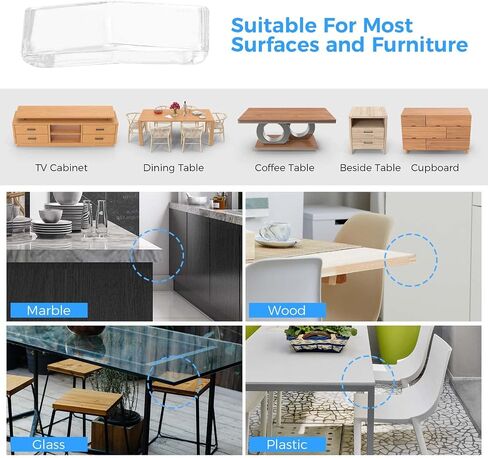 16 Pack Corner Protector Baby, Table Corner Protectors for Baby, Baby Proof Corners and Edges, Furniture Corner Guard & Edge Safety Bumpers, Clear and Transparent (Mixed) in Saudi Arabia
