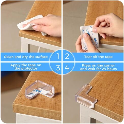 16 Pack Corner Protector Baby, Table Corner Protectors for Baby, Baby Proof Corners and Edges, Furniture Corner Guard & Edge Safety Bumpers, Clear and Transparent (Mixed) in Saudi Arabia