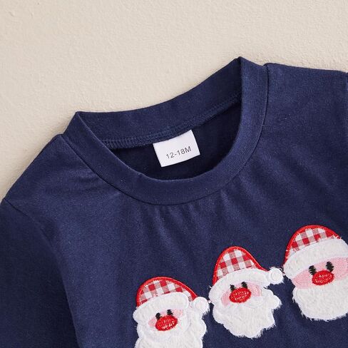 طفل صبي فتاة الخريف وتتسابق المطرزة طويلة الأكمام Crewneck بلوزات أعلى منقوشة السراويل 2 قطعة مجموعة الملابس الشتوية in Saudi Arabia