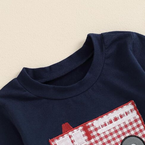 طفل صبي فتاة الخريف وتتسابق المطرزة طويلة الأكمام Crewneck بلوزات أعلى منقوشة السراويل 2 قطعة مجموعة الملابس الشتوية in Saudi Arabia