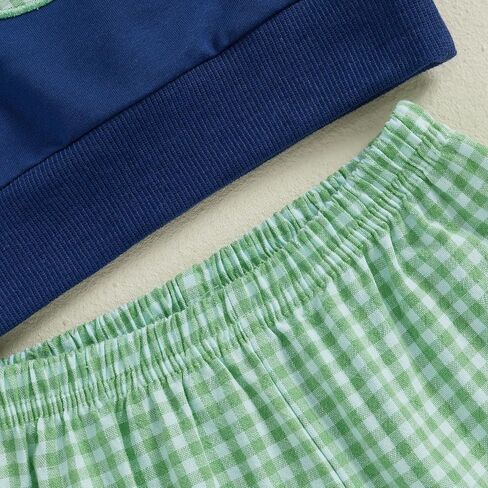 طفل صبي فتاة الخريف وتتسابق المطرزة طويلة الأكمام Crewneck بلوزات أعلى منقوشة السراويل 2 قطعة مجموعة الملابس الشتوية in Kuwait