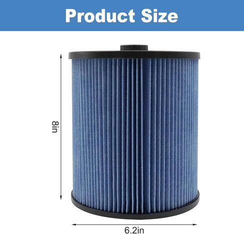 2 قطعة فلتر خرطوشة للحرفي 17907 9-17907 متجر فراغ 5 إلى 20 جالون، 3 طبقات مطوي استبدال الرطب/الجاف in Kuwait