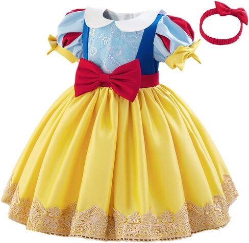 HIHCBF طفل الفتيات Bowknot فستان التعميد المطرزة الدانتيل مسابقة الزفاف حفلة عيد ميلاد المعمودية توتو ثوب ث/أغطية الرأس in Saudi Arabia