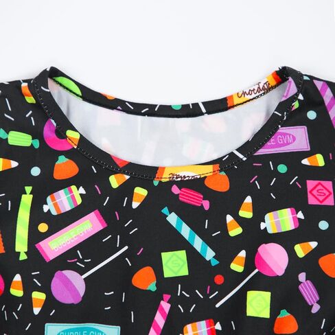 Halloween Dress Toddler Baby Girls Cute Donut Lollipop Candy Dress Crewneck Fall Long Sleeve Dresses 1-5T in Saudi Arabia