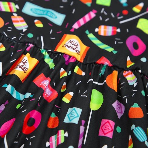 Halloween Dress Toddler Baby Girls Cute Donut Lollipop Candy Dress Crewneck Fall Long Sleeve Dresses 1-5T in Saudi Arabia