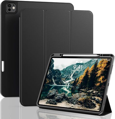 ZOVEEK Case for iPad Pro 13 Inch (M4) 2024 with Pencil Holder, Supports Pencil Pro Magnetic Charging, Smart Magnetic iPad Case with Trifold Stand, Supports Auto Wake/Sleep (Matcha Green) in Saudi Arabia