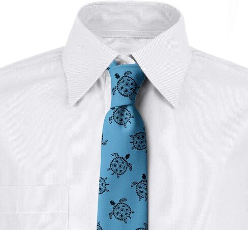 Ambesonne Nautical Necktie, Sail Boats Anchor Pirate Ship Wind Rose Adventure in the Ocean Retro Design, 3.7", Ivory Blue Grey in Saudi Arabia
