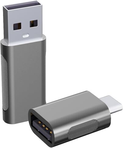 Hichain حزمة من 2 USB C إلى USB A OTG محول رمادي، 10 جيجابت في الثانية مزامنة بيانات شاحن سبائك الزنك محول نوع C ذكر إلى USB 3.2 نوع A أنثى للهاتف 15 Samsung PC Laptop Flash Drive ADT-CCG2 in Kuwait