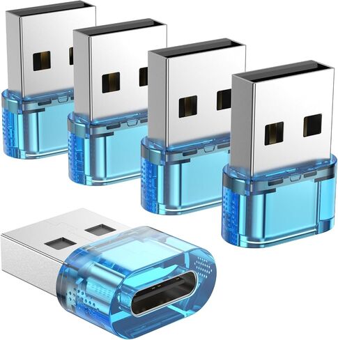USB Male to USB C Adapter 5 Packs,USB to USB C Super Fast Charging Transfer and OTG Function, USB-A to USB-C Adapter Compatible with iPhone15 Plus Pro Max/iPad Pro Air 4 Mini 6 Almost USB Devices in Saudi Arabia