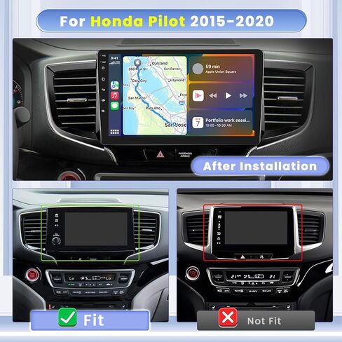 Hikity for Honda Pilot 2015-2020 Radio, 8 Core 4+64GB Android 13 Car Stereo 10.1 Inch IPS Touchscreen Car Radio with Wireless Carplay Android Auto 59UI GPS WiFi 32EQ DSP Backup Camrea in Saudi Arabia