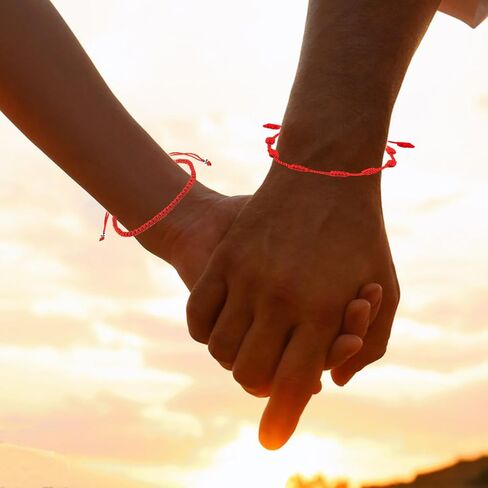 10 Pieces Adjustable Red String Bracelets 7 Knots Style Red Cord Bracelet Red Knot Chain Braided Bracelet Amulet for Protection, Good Luck, Friendship, Lovers in Saudi Arabia