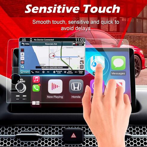 واقي شاشة ARISMOTOR لهاتف Ho-nda Civic 2022-2025/Ho-nda CRV & HRV & Pilot 2023-2025/Acura Integra 2023-2025، غطاء شاشة لمس من الزجاج المقسى مقاس 9 بوصات، ملحقات داخلية، عبوة من قطعة واحدة in Kuwait