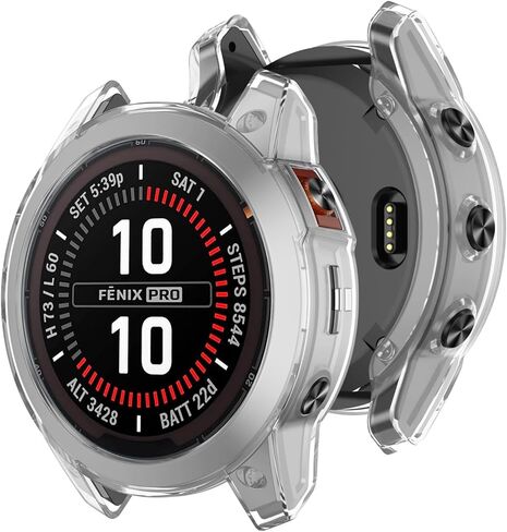 حافظات حماية متوافقة مع Garmin Fenix ​​7X/Epix Pro 51 مم، غطاء حماية ناعم من مادة TPU ممتص للصدمات وقوي مقاوم للصدمات لحافظة ساعة Garmin Fenix ​​7X Pro in Saudi Arabia