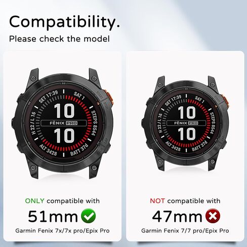 حافظات حماية متوافقة مع Garmin Fenix ​​7X/Epix Pro 51 مم، غطاء حماية ناعم من مادة TPU ممتص للصدمات وقوي مقاوم للصدمات لحافظة ساعة Garmin Fenix ​​7X Pro in Saudi Arabia