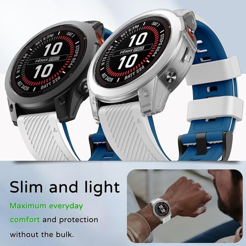حافظات حماية متوافقة مع Garmin Fenix ​​7X/Epix Pro 51 مم، غطاء حماية ناعم من مادة TPU ممتص للصدمات وقوي مقاوم للصدمات لحافظة ساعة Garmin Fenix ​​7X Pro in Saudi Arabia