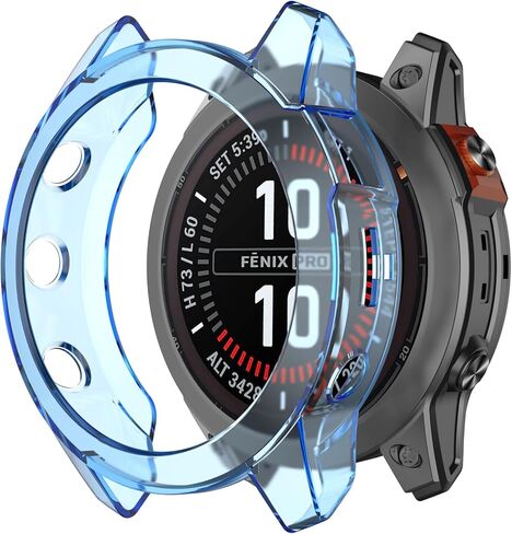 حافظات حماية متوافقة مع Garmin Fenix ​​7X/Epix Pro 51 مم، غطاء حماية ناعم من مادة TPU ممتص للصدمات وقوي مقاوم للصدمات لحافظة ساعة Garmin Fenix ​​7X Pro in Saudi Arabia