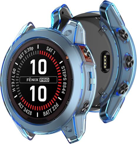 حافظات حماية متوافقة مع Garmin Fenix ​​7X/Epix Pro 51 مم، غطاء حماية ناعم من مادة TPU ممتص للصدمات وقوي مقاوم للصدمات لحافظة ساعة Garmin Fenix ​​7X Pro in Saudi Arabia