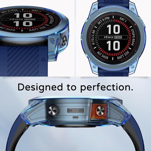 حافظات حماية متوافقة مع Garmin Fenix ​​7X/Epix Pro 51 مم، غطاء حماية ناعم من مادة TPU ممتص للصدمات وقوي مقاوم للصدمات لحافظة ساعة Garmin Fenix ​​7X Pro in Saudi Arabia