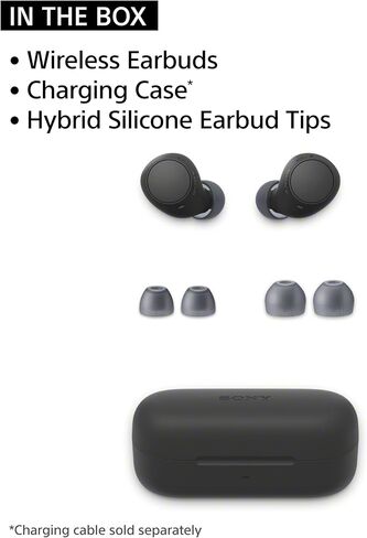 Sony WF-C510 Truly Wireless in-Ear Bluetooth Earbud Headphones with up to 22-Hour Battery, Multipoint-Connection, Mic and IPX4 Water Resistance, Black- New in Saudi Arabia