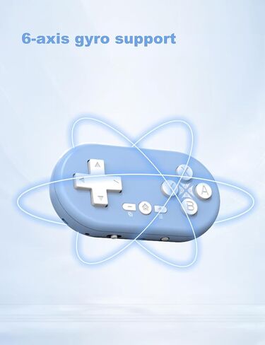 TJPD Bluetooth Gamepad Keychain Sized Mini Controller for Switch, Windows, Android, macOS, iOS&Android (Light Blue) in Saudi Arabia
