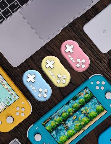 TJPD Bluetooth Gamepad Keychain Sized Mini Controller for Switch, Windows, Android, macOS, iOS&Android (Light Blue) in Saudi Arabia