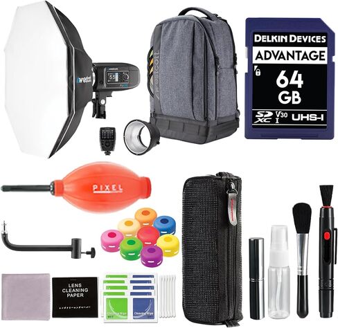 Westcott FJ400 Strobe 1-Light Backpack Kit with FJ-X3 S Wireless Trigger (Compatible with Sony), Rapid Box Switch Octa-S, Flexi Gels, 8" Shorty Offset Extension Arm & More Accessories Bundle | FJ400 in Saudi Arabia