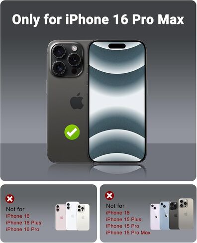 OTOFLY متوافق مع حافظة iPhone 16 Pro Max، متوافقة مع MagSafe، حافظة سيليكون مغناطيسية مقاومة للصدمات لهاتف iPhone 16 Pro Max، [حماية من الدرجة العسكرية] [عبوة من واقيات شاشة]، أسود in Kuwait