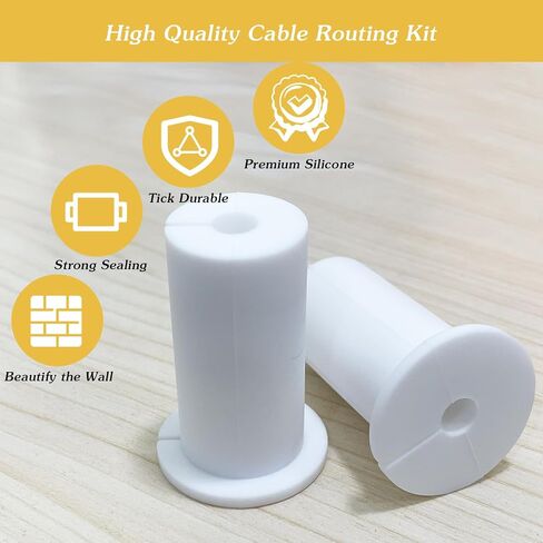 Rewoalzx 4PCS Wall Hole Cover Routing Kit for Starlink, Cable Grommet for Starlink Cables, Wall Cable Pass Through, Wall Grommets for Cables Cable Protective Sleeve for Starlink (Y-long) in Saudi Arabia
