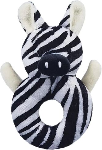 Baby Zebra Soft Rattle Toy, Zebra Plush Infant Shaker Rattle Easy-Grasp Stuffed Animal Toy, Gifts for Newborns Babies Toddlers Boys Girls, 6 Inches in Kuwait