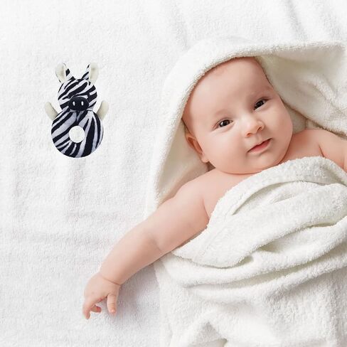 Baby Zebra Soft Rattle Toy, Zebra Plush Infant Shaker Rattle Easy-Grasp Stuffed Animal Toy, Gifts for Newborns Babies Toddlers Boys Girls, 6 Inches in Kuwait