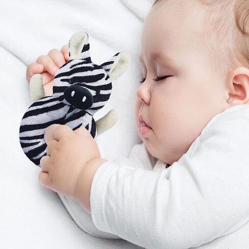 Baby Zebra Soft Rattle Toy, Zebra Plush Infant Shaker Rattle Easy-Grasp Stuffed Animal Toy, Gifts for Newborns Babies Toddlers Boys Girls, 6 Inches in Kuwait