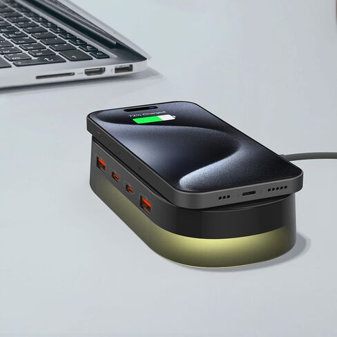 5 in 1 Wireless Charging Station Multi USB C Charger 4-Port Fast USB Charger Block for iPhone 15 Pro Max/14/13/12/11 Plus iPad Pro Samsung Tablet Galaxy S23 Pixel 7 Multiple Devices Desktop Accessory in Saudi Arabia