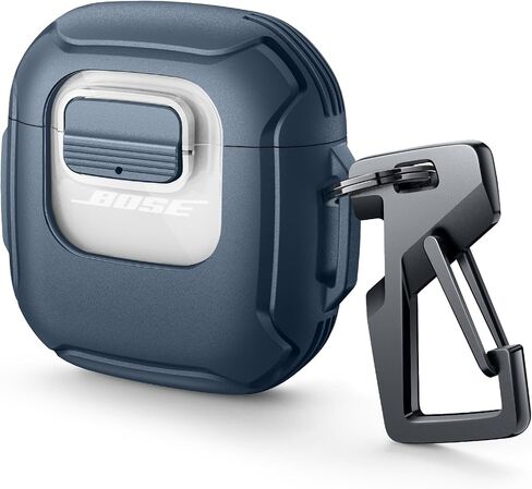 حافظة Dexnor لسماعات الأذن Bose QuietComfort II (2022) وحافظة سماعات الأذن Bose QuietComfort Ultra (2023)، حافظة متينة بمشبك قفل آمن وغطاء واقٍ مقاوم للصدمات مع حلقة تسلق وحلقة مفاتيح للرجال والنساء باللون الأسود in Kuwait