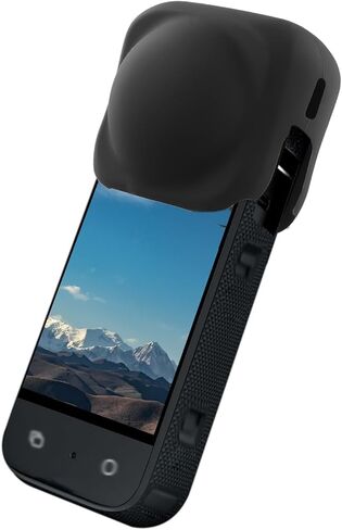 غطاء عدسة سيليكون لملحقات Insta360 x4، غطاء عدسة واقي لعدسة الكاميرا، ملحقات حماية العدسة المرنة (أسود) in Saudi Arabia