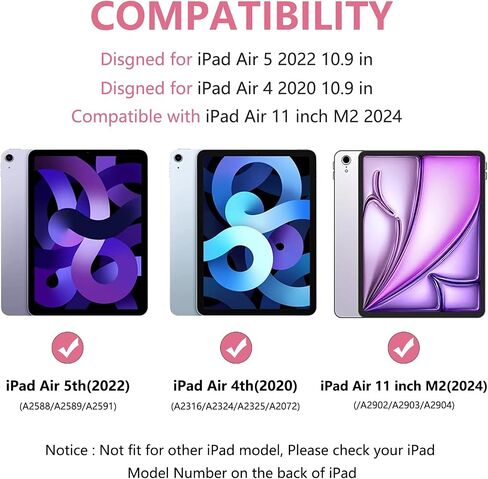 حافظة TaIYanG لجهاز iPad Air 11 بوصة & Air الجيل الخامس/الرابع مع لوحة مفاتيح in Kuwait